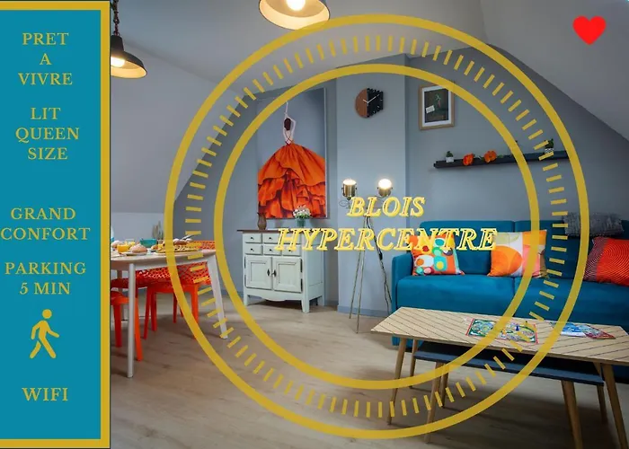 Superlogis - Sous Les Toits - T2- 3Etoiles - Blois-Hypercentre 1 Chambre 4 Personnes